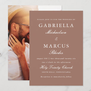 Invitation Mariage photo moderne Rose Blush