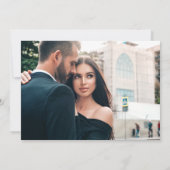 Invitation Mariage photo moderne Royal Blue & White Floral (Dos)