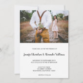 Invitation Mariage photo moderne rustique élégant (Devant)
