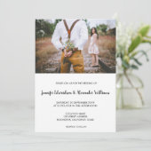 Invitation Mariage photo moderne rustique élégant (Debout devant)