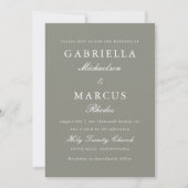 Invitation Mariage photo moderne Sage (Devant)