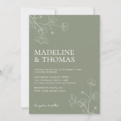 Invitation Mariage photo moderne Sage Green Terracotta (Devant)