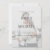 Invitation Mariage photo moderne simple (Devant)