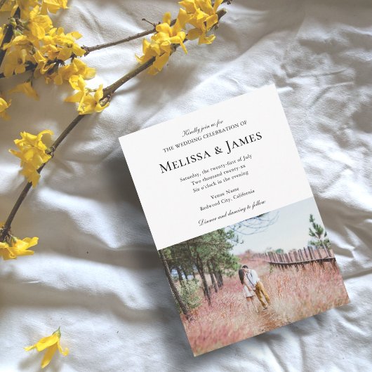 Invitation Mariage photo moderne simple