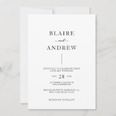 Invitation Mariage photo moderne simple classique (Devant)