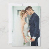 Invitation Mariage photo moderne Simple Sage Vert (Dos)