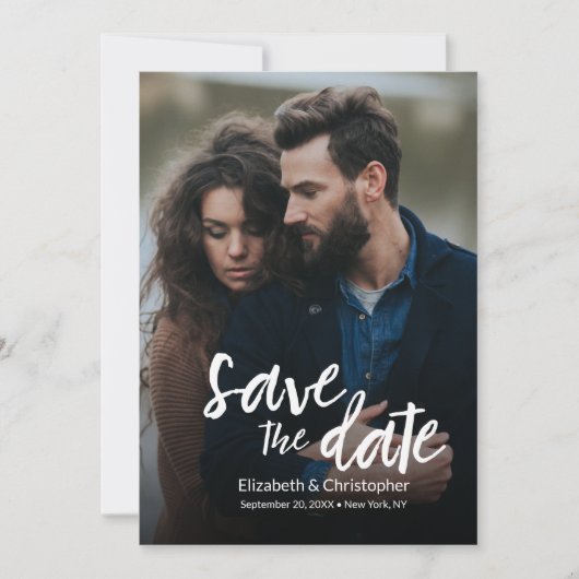 Invitation Mariage photo moderne site qr code personnalisé (Devant)
