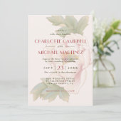 Invitation Mariage photo moderne Sweet Blush Peony Rose Flora (Debout devant)
