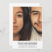Invitation Mariage photo moderne tendance Bold Typographie (Devant / Derrière)