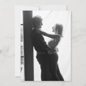 Invitation Mariage Photo Monochrome Écriture Noir Et Blanc (Dos)