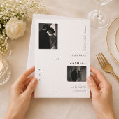 Invitation Mariage photo monogramme éditorial