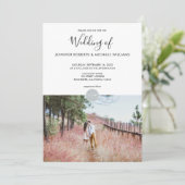 Invitation Mariage photo monogramme rustique moderne et éléga (Debout devant)