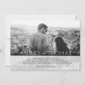 Invitation Mariage photo monogramme simple et moderne (Devant)