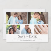 Invitation Mariage photo multiple Black White (Devant)