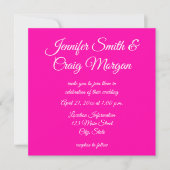 Invitation Mariage Photo Mums Rose Chaud (Devant)