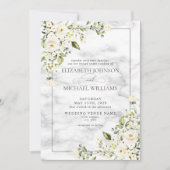 Invitation Mariage photo Neutral Botanique Vert Marbre (Devant)