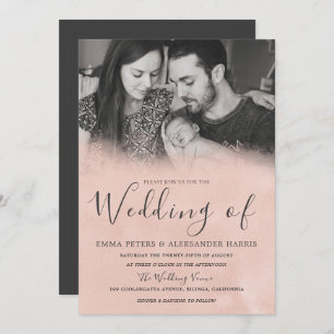 Invitation Mariage photo noir et blanc