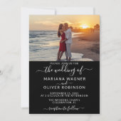 Invitation Mariage photo noir et blanc (Devant)