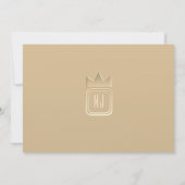 Invitation Mariage photo noir et or de luxe (Dos)