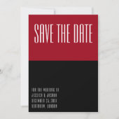 Invitation Mariage photo noir et rouge ultra moderne (Devant)