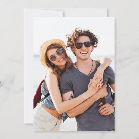 Invitation Mariage photo nuances légèrement teintées (Dos)