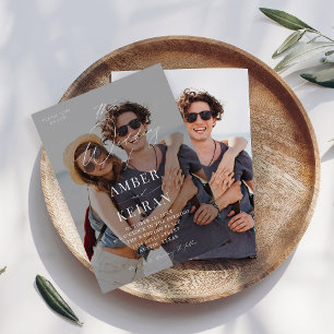 Invitation Mariage photo nuances légèrement teintées