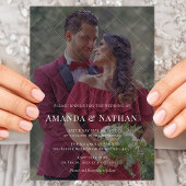 Invitation Mariage photo numérique moderne personnalisable