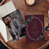 Invitation Mariage photo officiel gothique foncé