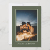 Invitation Mariage photo Olive Green (Dos)