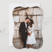 Invitation Mariage photo Orange Boho Retro (Dos)