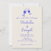 Invitation Mariage photo original de code QR écrit main (Devant)