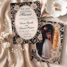 Mariage Photo Ovale en Laque de Perle de Nacre Noi