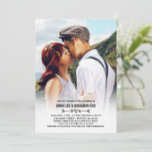 Invitation Mariage photo personnalisé Coeur & Flèches (Debout devant)