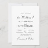 Invitation Mariage photo personnalisé minimaliste moderne (Devant)