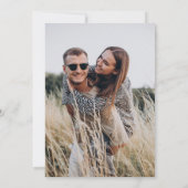 Invitation Mariage photo personnalisé minimaliste moderne (Dos)