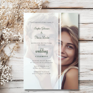 Invitation Mariage photo personnalisé remplaçable