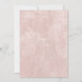 Invitation Mariage photo personnalisé rustique élégant rose (Dos)