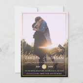 Invitation Mariage photo personnalisé | Typographie moderne & (Devant)