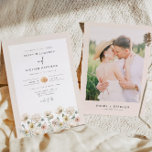 Invitation MARIAGE photo POPPY Rustic Watercolor Fleur sauvag<br><div class="desc">Ce faire-part de mariage est doté d'une aquarelle rustique aux tons pastel feutrés et d'une combinaison de polices modernes. Cette invitation de mariage est parfaite pour votre événement de printemps ou d'été. Ajoutez facilement votre photo et votre site Web mariage à l'arrière pour une touche personnelle. Associez-vous à tout ce...</div>
