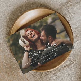 Invitation Mariage photo pour les noms de script modernes