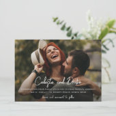 Invitation Mariage photo pour les noms de script modernes (Debout devant)