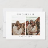 Invitation Mariage photo QR Code Bohème (Devant)