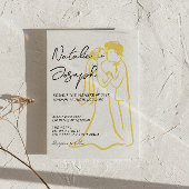 Invitation Mariage photo QR Code dessiné à la main de style r