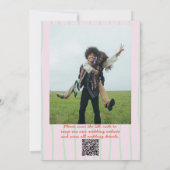 Invitation Mariage photo QR Code Retro main tiré Martini (Dos)