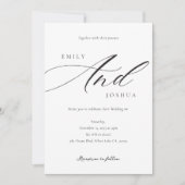 Invitation Mariage photo QR de script élégant moderne (Devant)