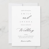 Invitation Mariage photo QR de script élégant moderne (Devant)
