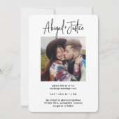 Invitation Mariage photo QR RSVP Chic Minimalist tout-en-un 2 (Devant)