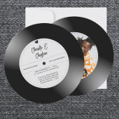Invitation Mariage photo Retro Vinyl Record