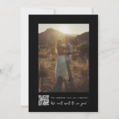 Invitation Mariage photo romantique (Dos)