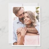 Invitation Mariage photo romantique blanc doux fleur violet (Dos)